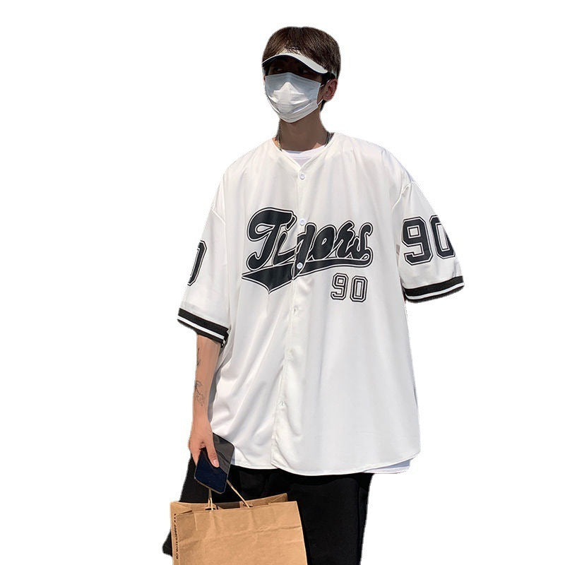 Camisa Estilo Béisbol Urbana ⚾ – Cardigan Unisex de Verano