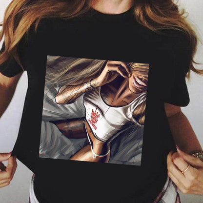 Remera Negra Manga Corta | Talles Para Todas